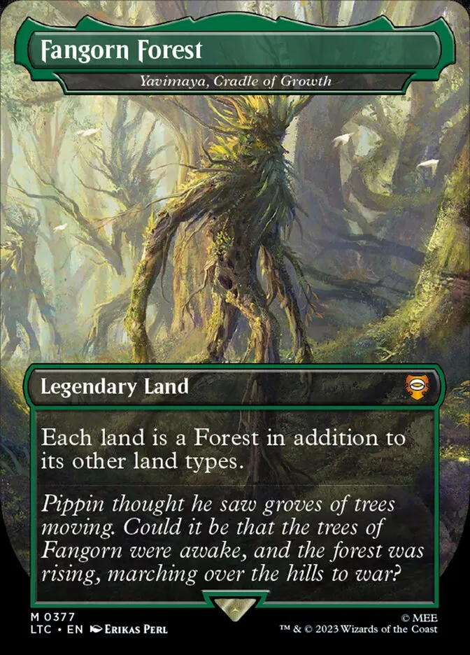 2023 Tales of Middle-earth Commander Yavimaya, Cradle of Growth #377 mythic card image