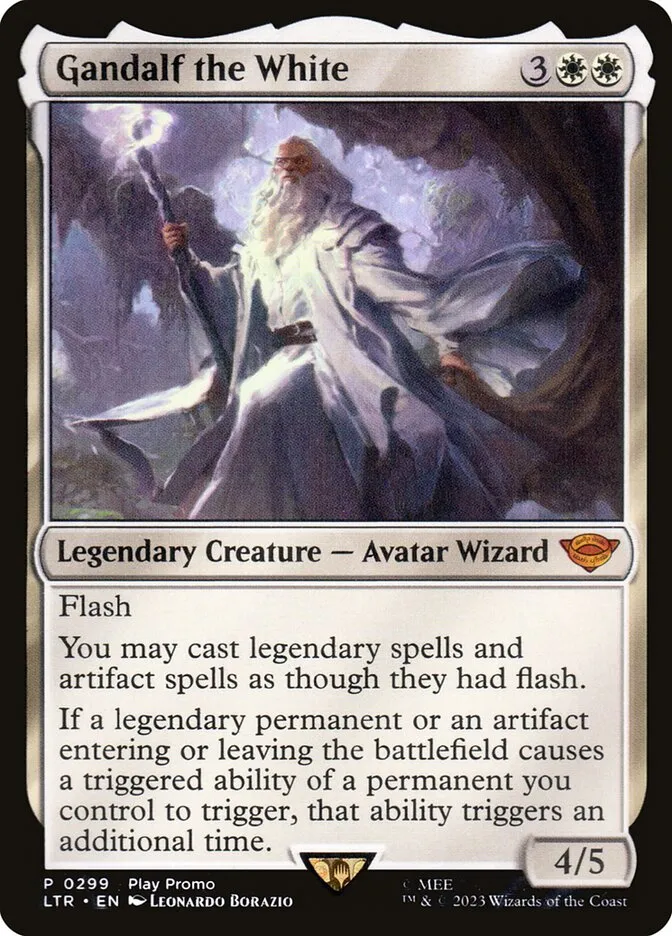 2023 The Lord of the Rings: Tales of Middle-earth Gandalf the White #299 mythic card image