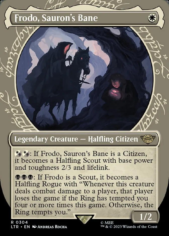 2023 The Lord of the Rings: Tales of Middle-earth Frodo, Sauron's Bane #304 rare card image