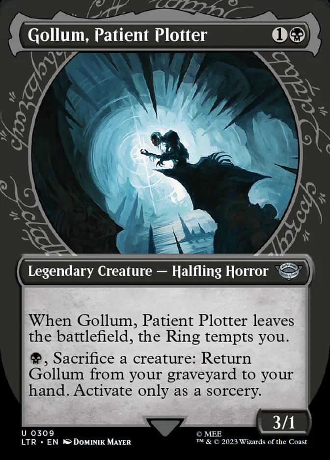2023 The Lord of the Rings: Tales of Middle-earth Gollum, Patient Plotter #309 uncommon card image