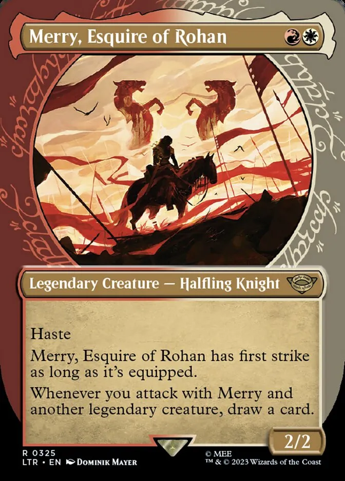 2023 The Lord of the Rings: Tales of Middle-earth Merry, Esquire of Rohan #325 rare card image