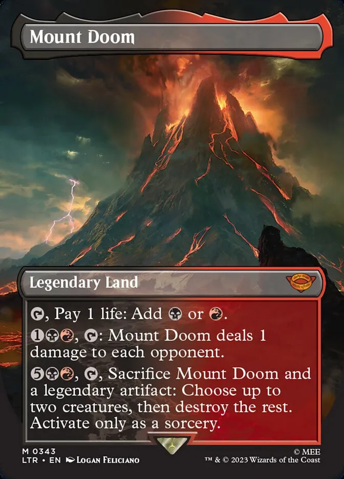 2023 The Lord of the Rings: Tales of Middle-earth Mount Doom #343 mythic card image