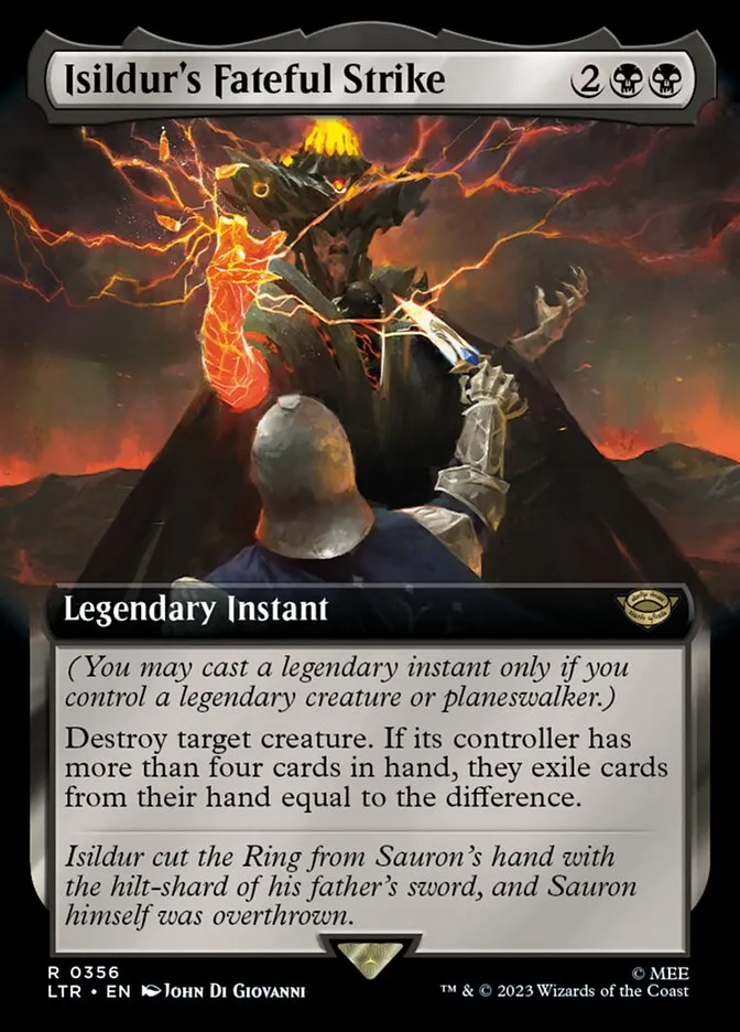 2023 The Lord of the Rings: Tales of Middle-earth Isildur's Fateful Strike #356 rare card image