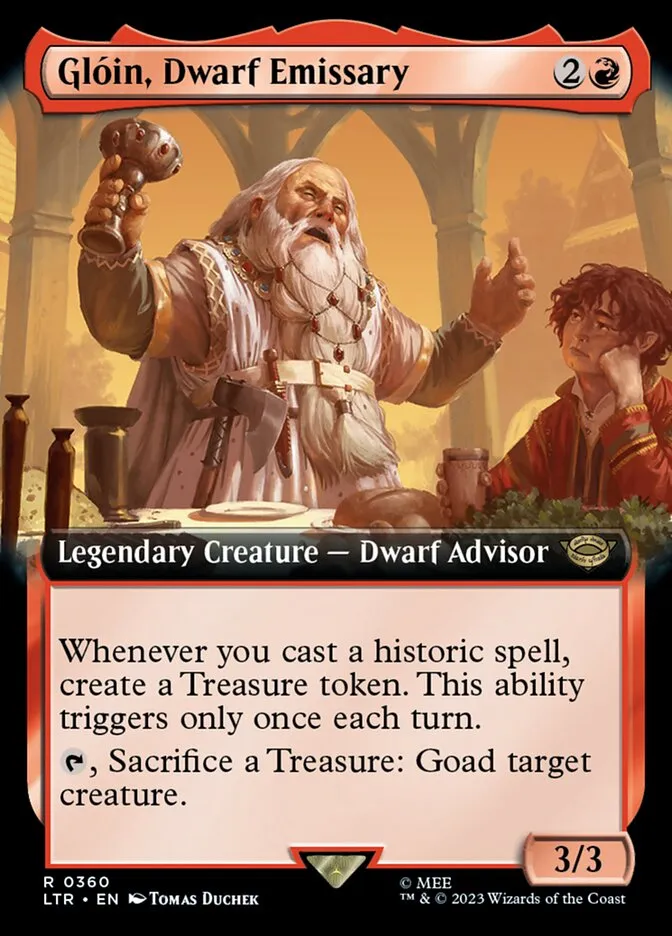 2023 The Lord of the Rings: Tales of Middle-earth Glóin, Dwarf Emissary #360 rare card image