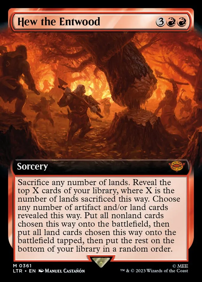 2023 The Lord of the Rings: Tales of Middle-earth Hew the Entwood #361 mythic card image