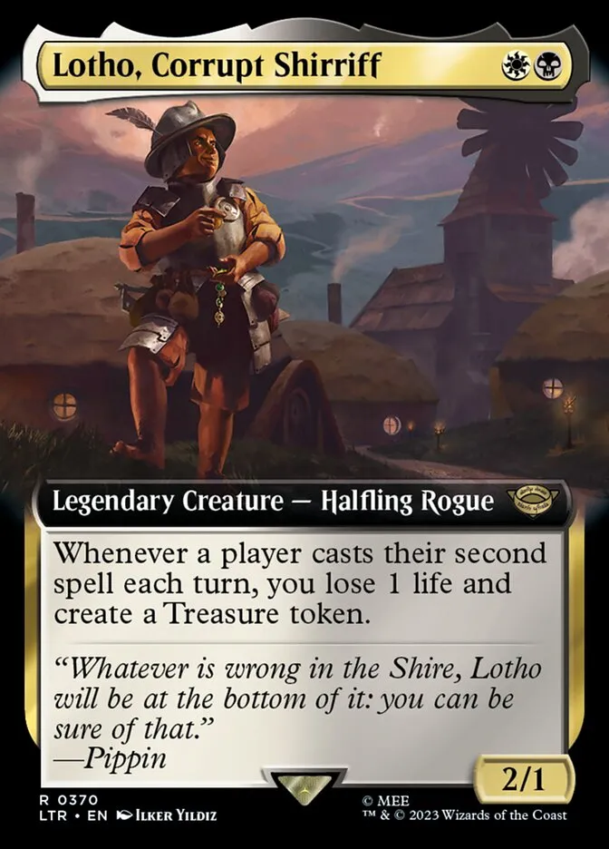 2023 The Lord of the Rings: Tales of Middle-earth Lotho, Corrupt Shirriff #370 rare card image