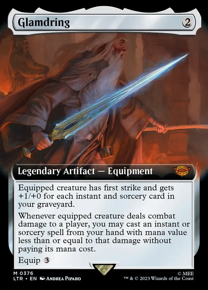 2023 The Lord of the Rings: Tales of Middle-earth Glamdring #376 mythic card image
