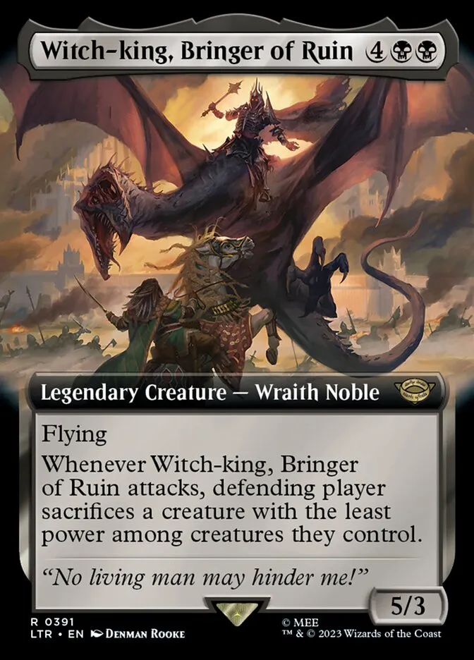 2023 The Lord of the Rings: Tales of Middle-earth Witch-king, Bringer of Ruin #391 rare card image