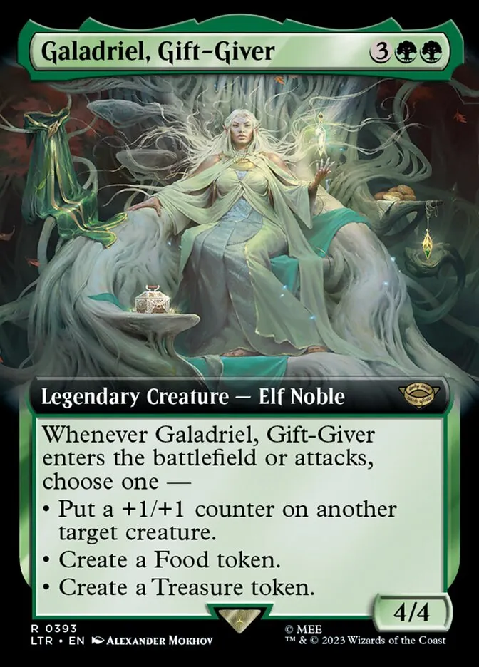 2023 The Lord of the Rings: Tales of Middle-earth Galadriel, Gift-Giver #393 rare card image