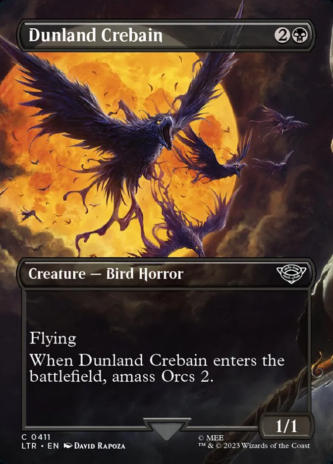 2023 The Lord of the Rings: Tales of Middle-earth Dunland Crebain #411 common card image