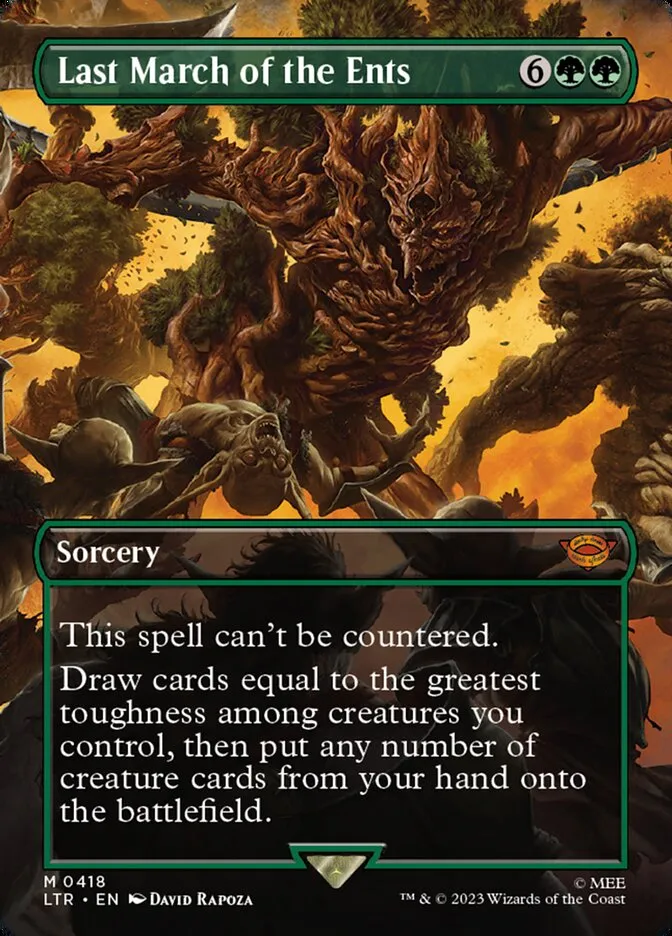 2023 The Lord of the Rings: Tales of Middle-earth Last March of the Ents #418 mythic card image