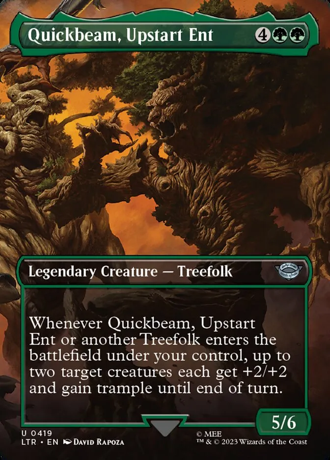 2023 The Lord of the Rings: Tales of Middle-earth Quickbeam, Upstart Ent #419 uncommon card image
