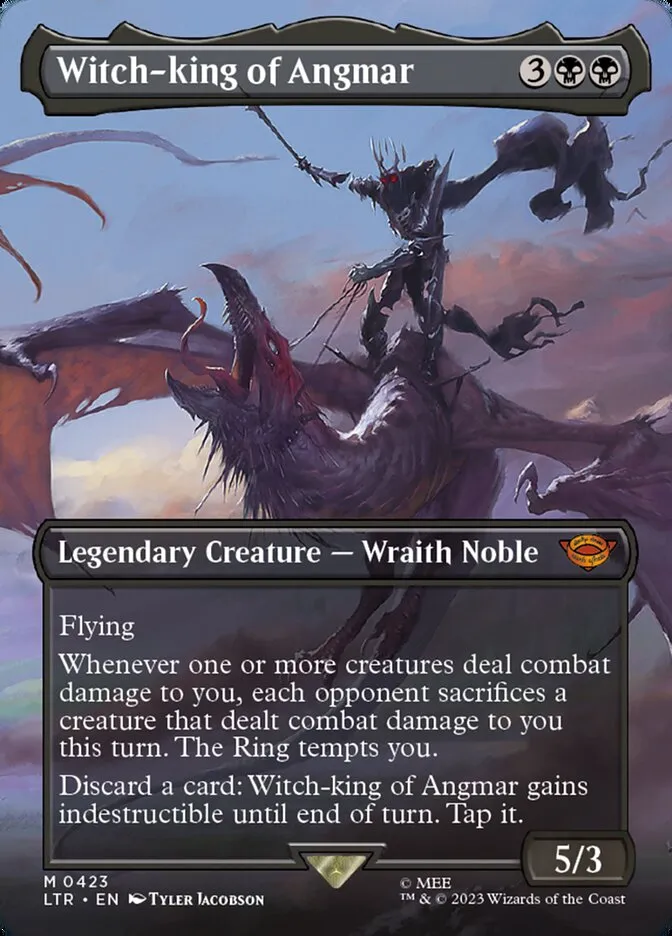 2023 The Lord of the Rings: Tales of Middle-earth Witch-king of Angmar #423 mythic card image