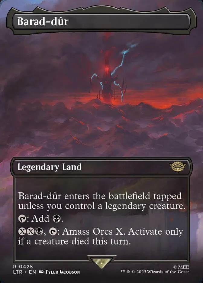 2023 The Lord of the Rings: Tales of Middle-earth Barad-dûr #425 rare card image