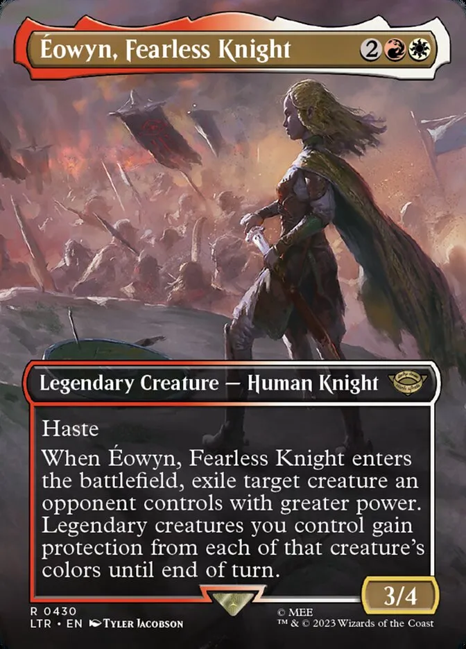 2023 The Lord of the Rings: Tales of Middle-earth Éowyn, Fearless Knight #430 rare card image