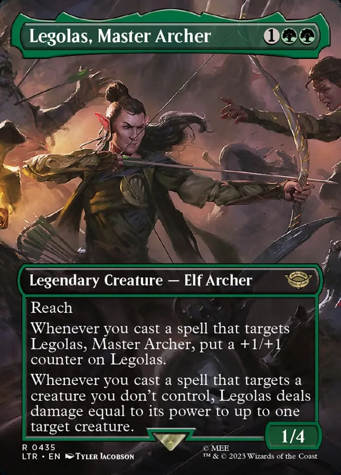 2023 The Lord of the Rings: Tales of Middle-earth Legolas, Master Archer #435 rare card image