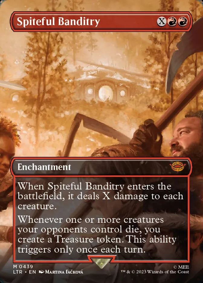 2023 The Lord of the Rings: Tales of Middle-earth Spiteful Banditry #439 mythic card image