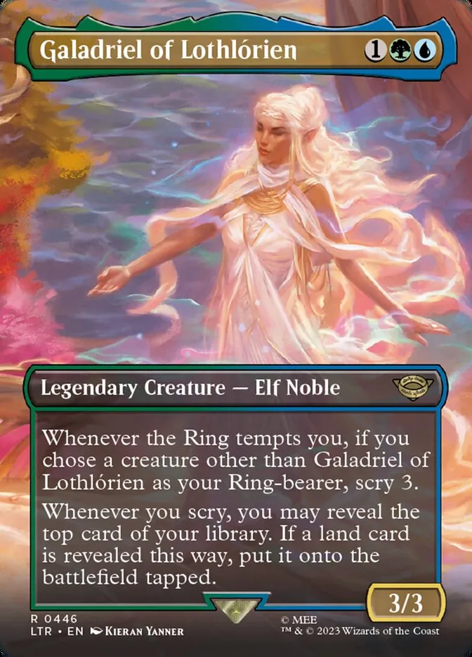 2023 The Lord of the Rings: Tales of Middle-earth Galadriel of Lothlórien #446 rare card image