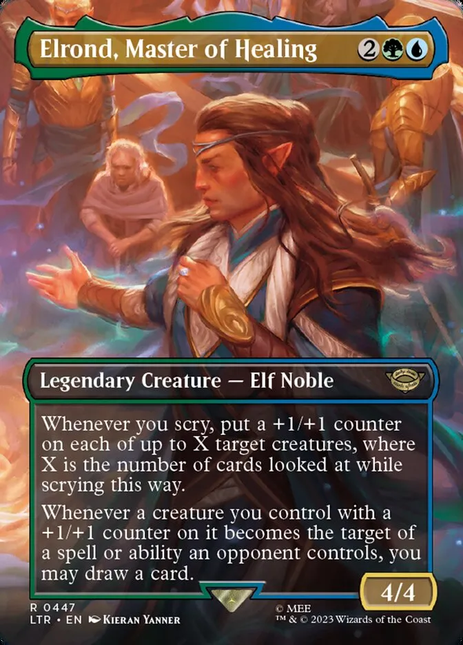 2023 The Lord of the Rings: Tales of Middle-earth Elrond, Master of Healing #447 rare card image