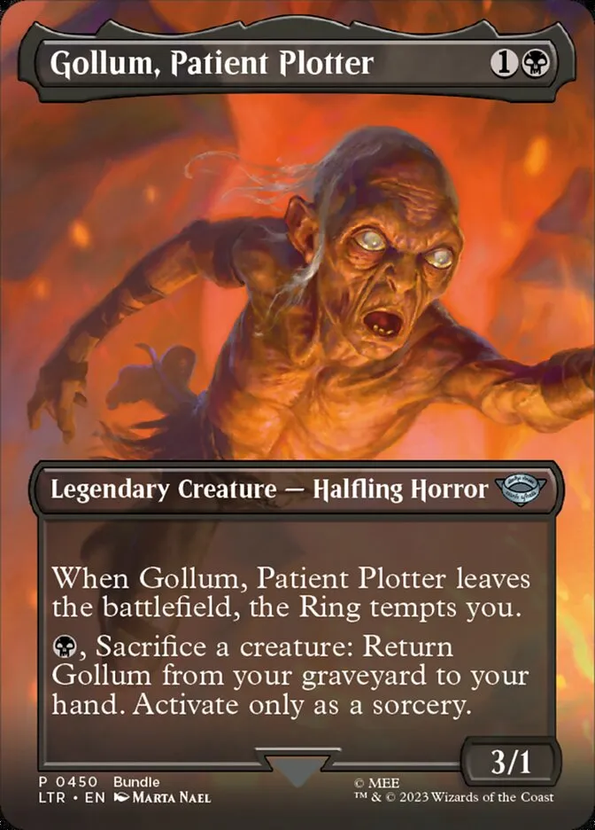 2023 The Lord of the Rings: Tales of Middle-earth Gollum, Patient Plotter #450 uncommon card image