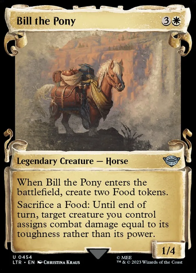2023 The Lord of the Rings: Tales of Middle-earth Bill the Pony #454 uncommon card image