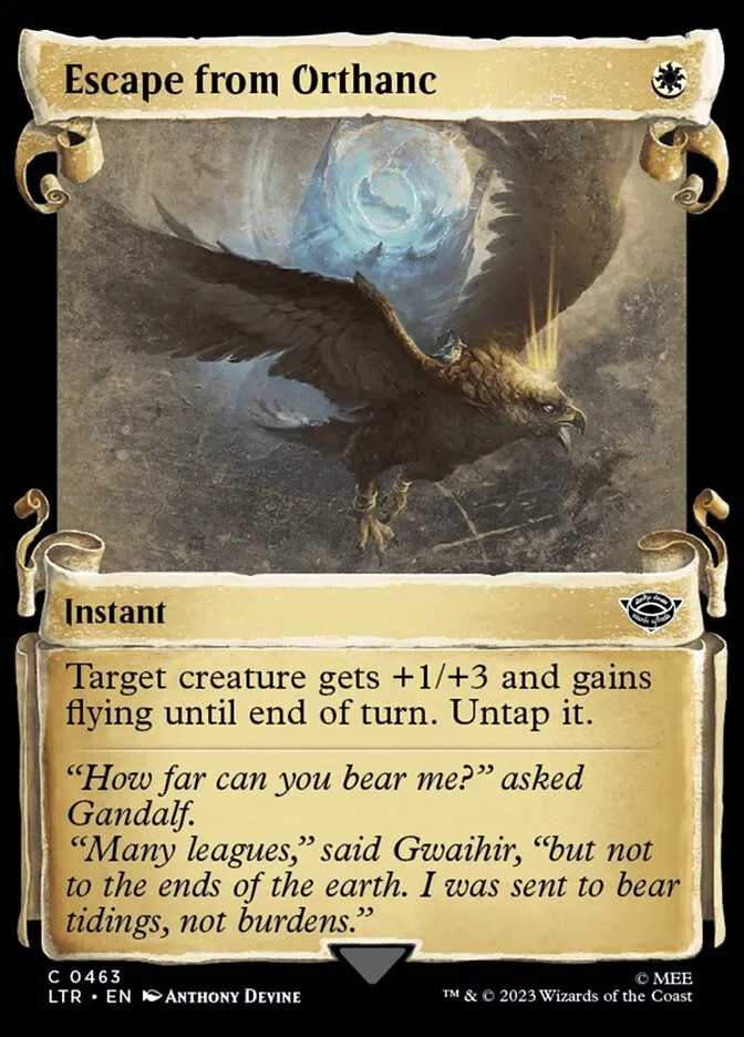 2023 The Lord of the Rings: Tales of Middle-earth Escape from Orthanc #463 common card image