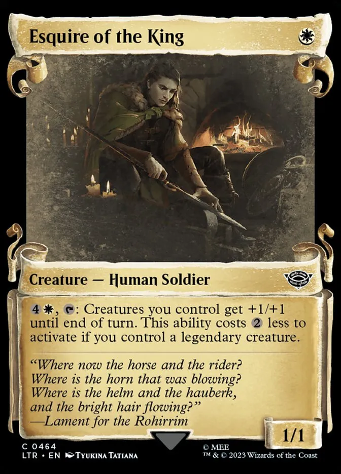 2023 The Lord of the Rings: Tales of Middle-earth Esquire of the King #464 common card image