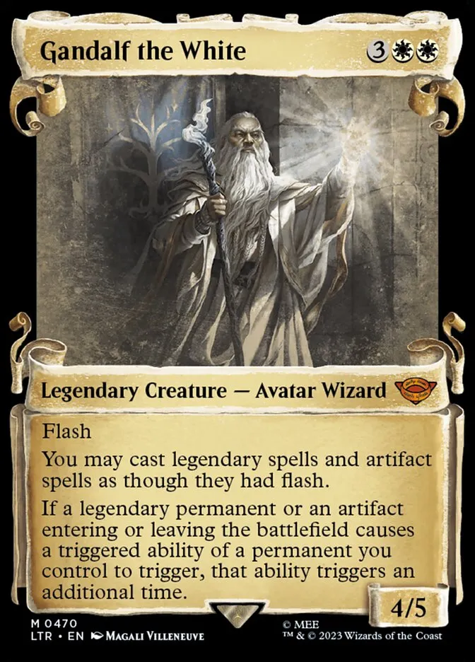 2023 The Lord of the Rings: Tales of Middle-earth Gandalf the White #470 mythic card image