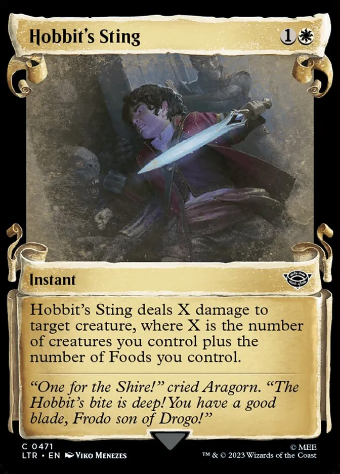 2023 The Lord of the Rings: Tales of Middle-earth Hobbit's Sting #471 common card image