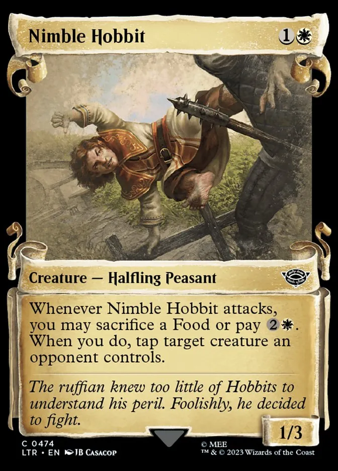 2023 The Lord of the Rings: Tales of Middle-earth Nimble Hobbit #474 common card image