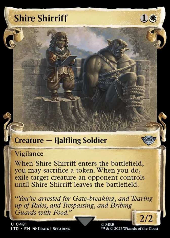 2023 The Lord of the Rings: Tales of Middle-earth Shire Shirriff #481 uncommon card image