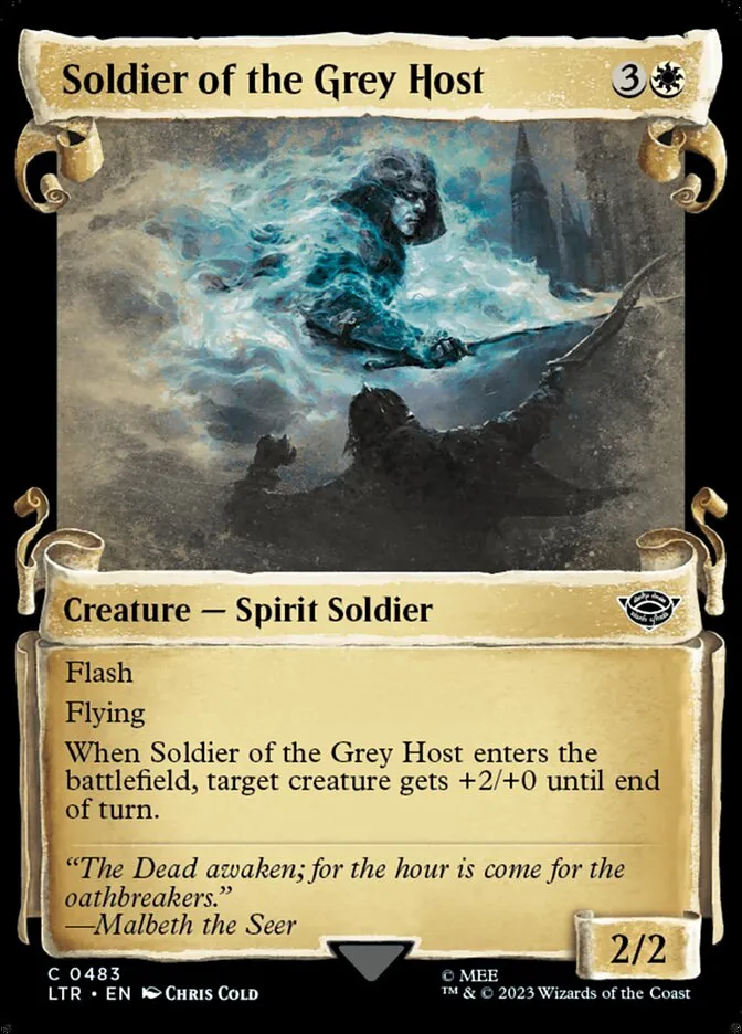 2023 The Lord of the Rings: Tales of Middle-earth Soldier of the Grey Host #483 common card image