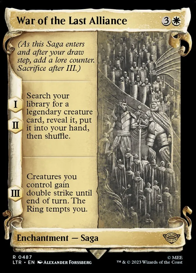 2023 The Lord of the Rings: Tales of Middle-earth War of the Last Alliance #487 rare card image