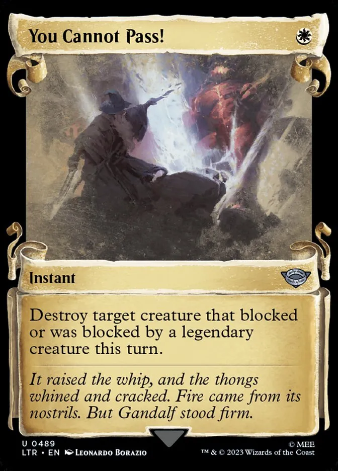2023 The Lord of the Rings: Tales of Middle-earth You Cannot Pass! #489 uncommon card image