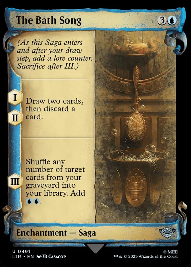 2023 The Lord of the Rings: Tales of Middle-earth The Bath Song #491 uncommon card image