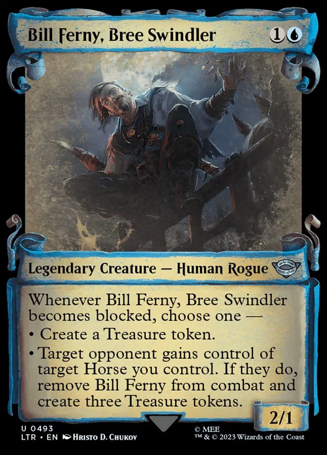 2023 The Lord of the Rings: Tales of Middle-earth Bill Ferny, Bree Swindler #493 uncommon card image