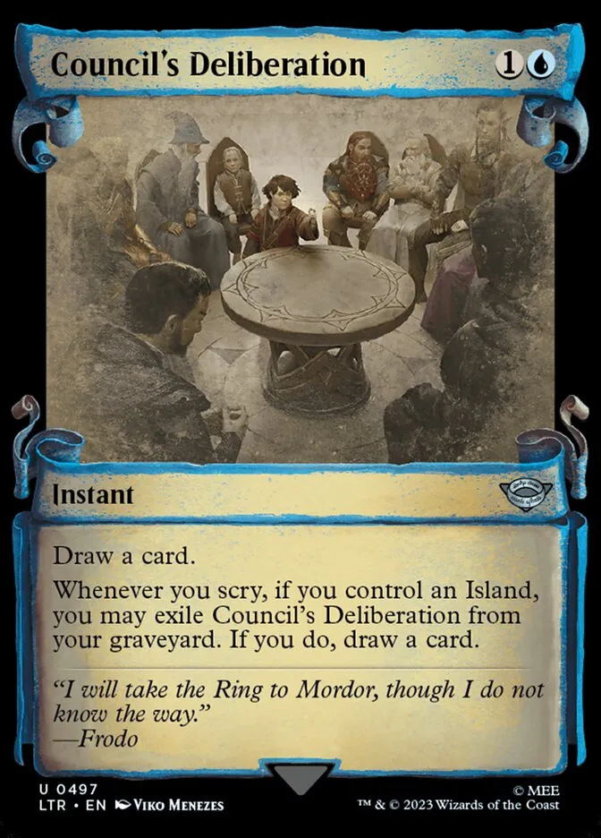 2023 The Lord of the Rings: Tales of Middle-earth Council's Deliberation #497 uncommon card image