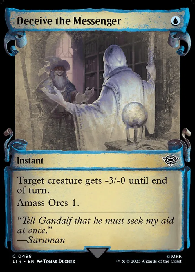 2023 The Lord of the Rings: Tales of Middle-earth Deceive the Messenger #498 common card image