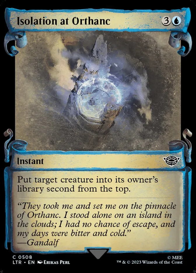 2023 The Lord of the Rings: Tales of Middle-earth Isolation at Orthanc #508 common card image
