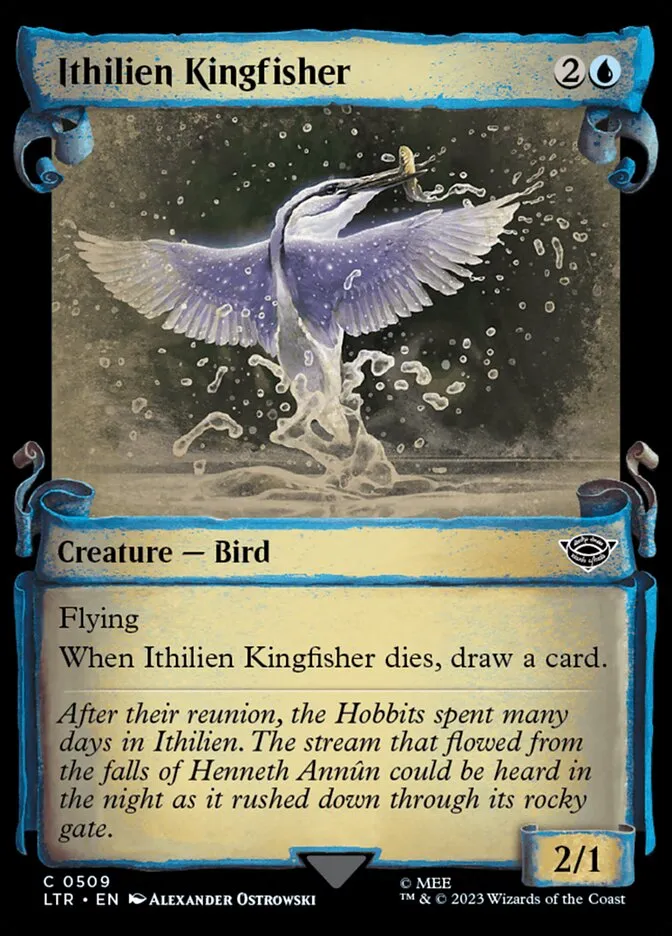 2023 The Lord of the Rings: Tales of Middle-earth Ithilien Kingfisher #509 common card image
