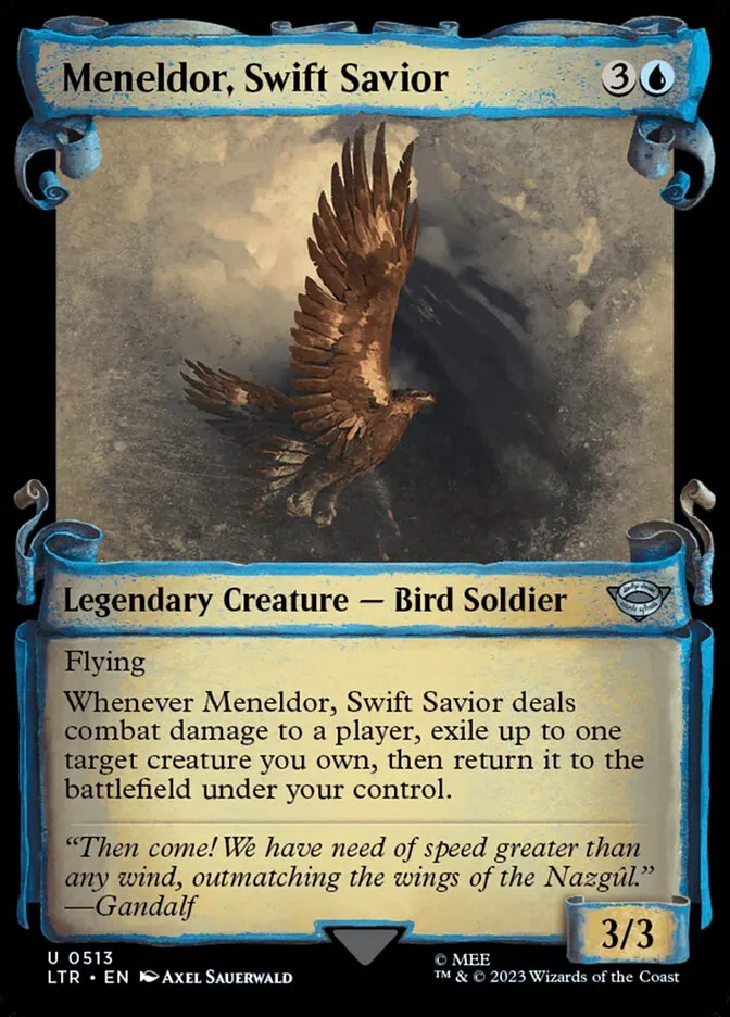 2023 The Lord of the Rings: Tales of Middle-earth Meneldor, Swift Savior #513 uncommon card image