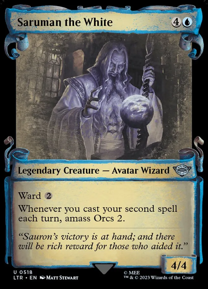 2023 The Lord of the Rings: Tales of Middle-earth Saruman the White #518 uncommon card image