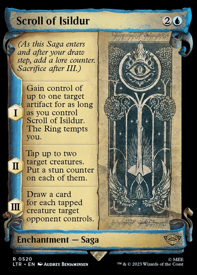 2023 The Lord of the Rings: Tales of Middle-earth Scroll of Isildur #520 rare card image