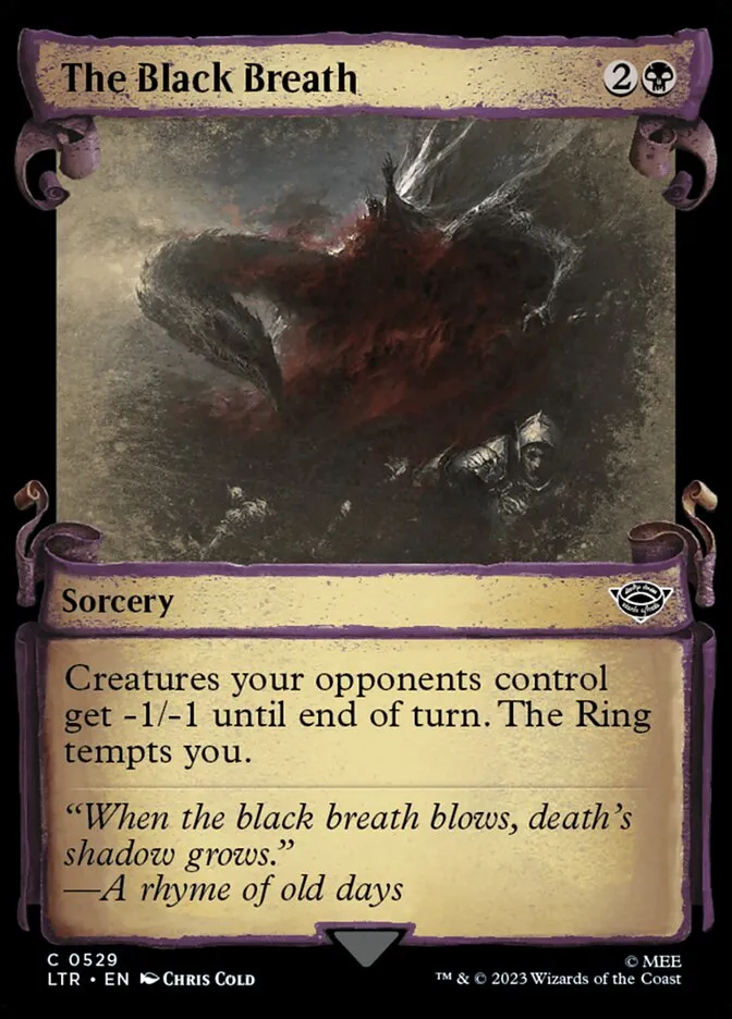2023 The Lord of the Rings: Tales of Middle-earth The Black Breath #529 common card image