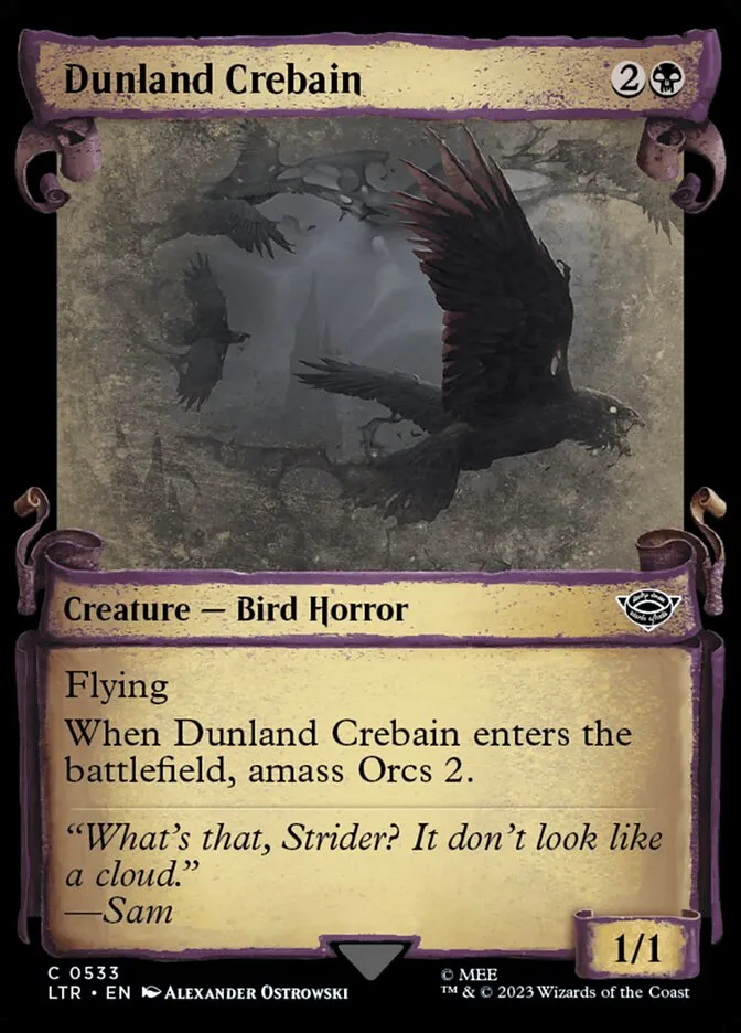 2023 The Lord of the Rings: Tales of Middle-earth Dunland Crebain #533 common card image