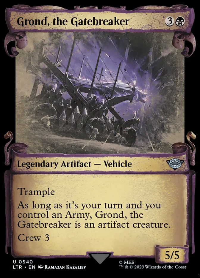 2023 The Lord of the Rings: Tales of Middle-earth Grond, the Gatebreaker #540 uncommon card image