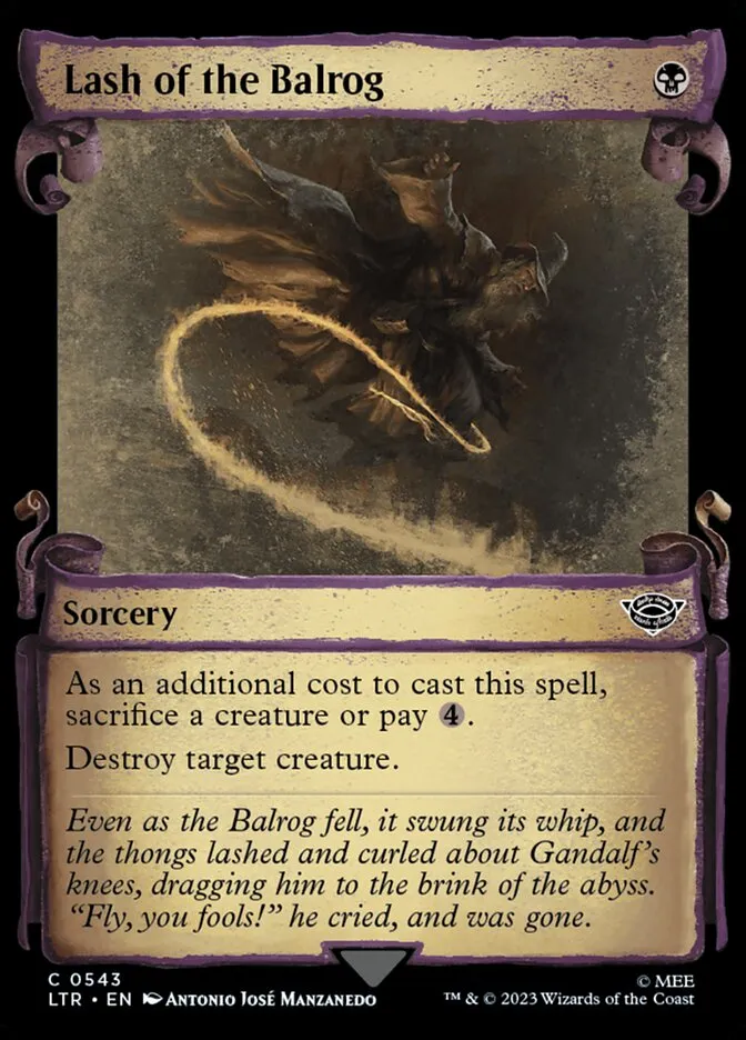 2023 The Lord of the Rings: Tales of Middle-earth Lash of the Balrog #543 common card image