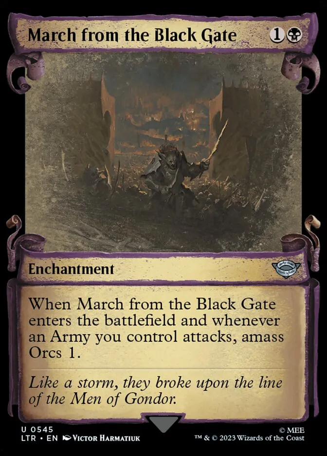 2023 The Lord of the Rings: Tales of Middle-earth March from the Black Gate #545 uncommon card image