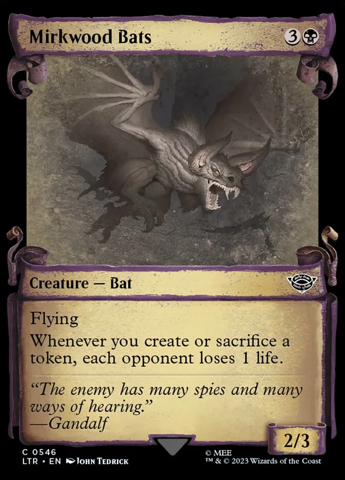 2023 The Lord of the Rings: Tales of Middle-earth Mirkwood Bats #546 common card image