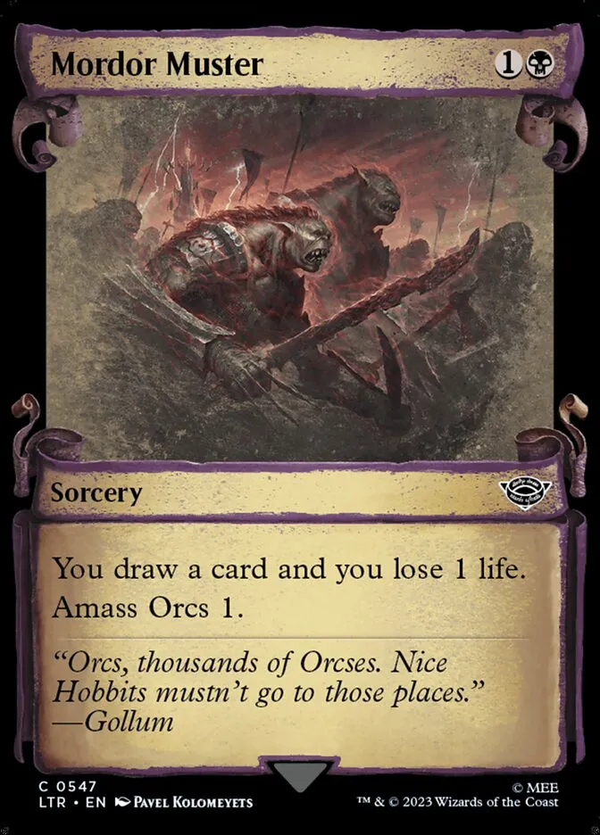 2023 The Lord of the Rings: Tales of Middle-earth Mordor Muster #547 common card image